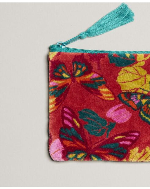 Pochette en coton Holy argile rouge - 15 x 11 cm