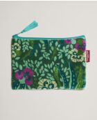 Pochette en coton Allegria verte - 21 x 24 cm