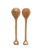Set di 2 posate da insalata naturale Dalbert - 30x1,5x7,5 cm