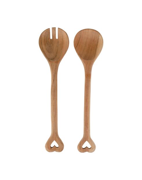 Set di 2 posate da insalata naturale Dalbert - 30x1,5x7,5 cm