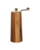 Ablis zout- en pepermolen naturel/goud - 8,5 x 5,5 x H.14,5 cm