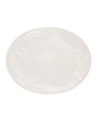 Plat ovale Poisson blanc - 46 x 36 cm