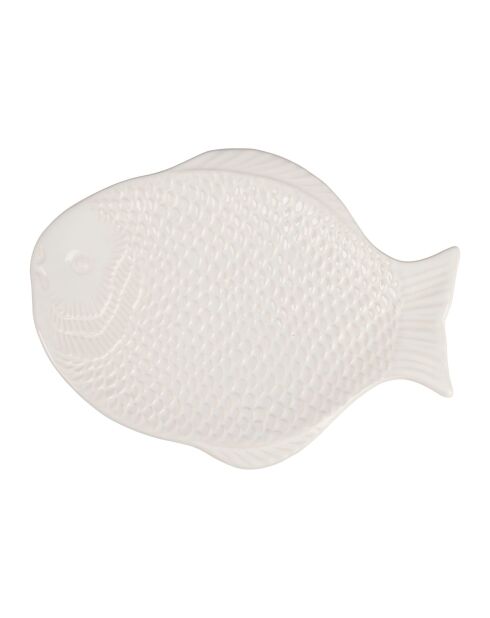 Plat Poisson blanc - 29,5 x 21,5 cm