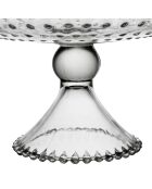 Transparente Perloa-Schale auf Ständer - D.25 x H.18,5 cm