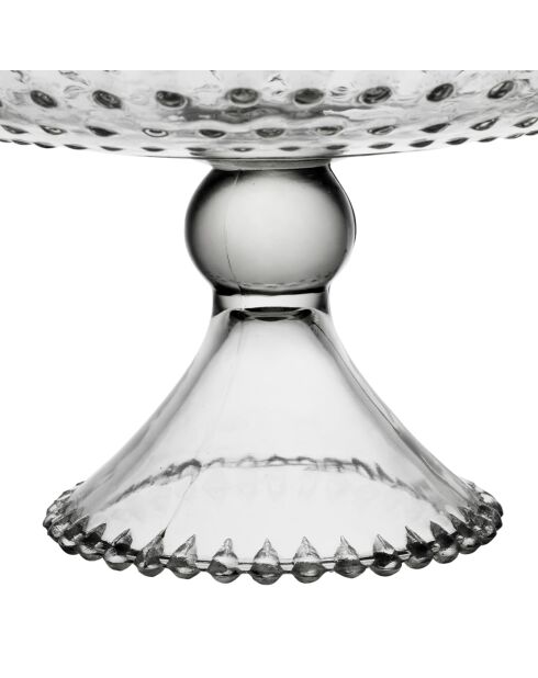 Cuenco Perloa transparente con soporte - D.25 x H.18,5 cm