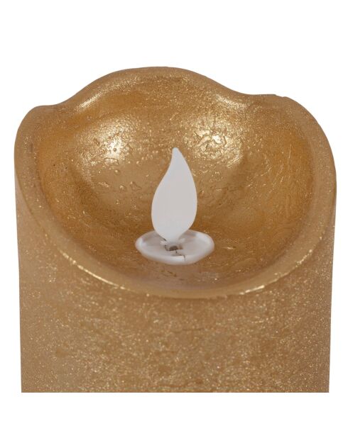 Vela dorada LEDClassic - D.7,5 x H.12 cm