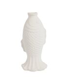 Weiße Fischvase - 13,5 x 11,5 x H.28 cm
