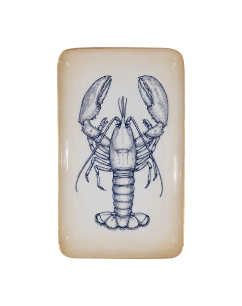 Piatto a base di aragosta blu Bordemer - 15,5 x 25,5 cm