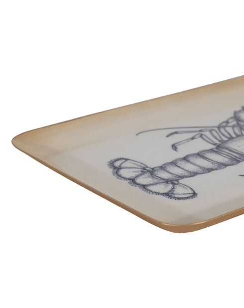 Piatto a base di aragosta blu Bordemer - 15,5 x 25,5 cm