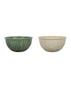 Lot de 2 coupelles Floraly ivoire/sauge - D.14 cm