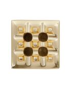 Cendrier Riva doré - 9,5 x 9,5 x H.5,5 cm