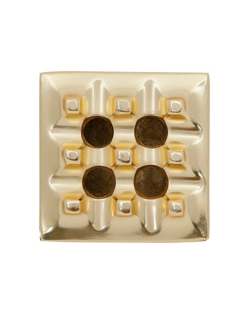 Cendrier Riva doré - 9,5 x 9,5 x H.5,5 cm