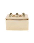 Cendrier Riva doré - 9,5 x 9,5 x H.5,5 cm