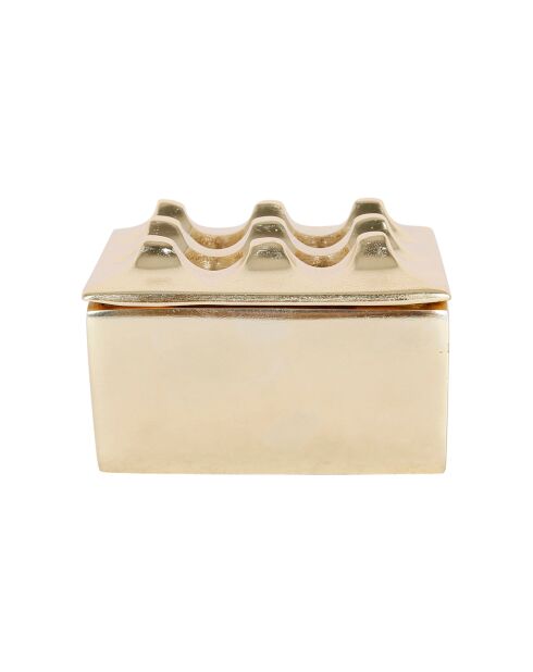 Cendrier Riva doré - 9,5 x 9,5 x H.5,5 cm