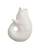 Bougie Poisson blanc - 11 x 6 x H.16 cm