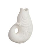 Bougie Poisson blanc - 11 x 6 x H.16 cm