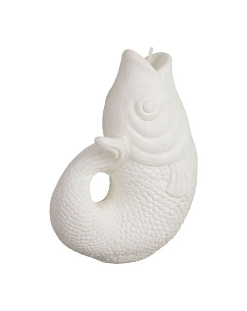 Bougie Poisson blanc - 11 x 6 x H.16 cm