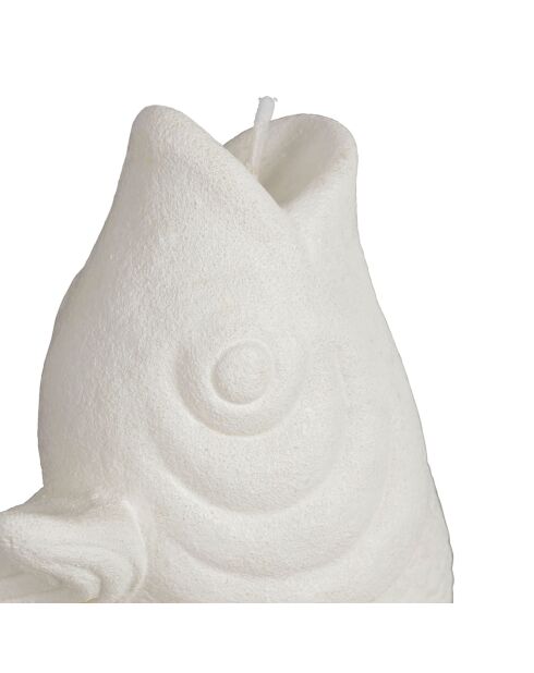 Bougie Poisson blanc - 11 x 6 x H.16 cm