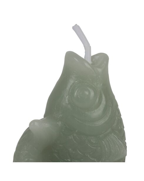 Set de 6 velas en caja con forma de pez verde agua - H.5.5 cm
