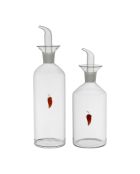 Huilier et vinaigrier bouteille Piment rouge - 45cl + 35cl