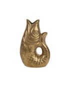 Goldene Seefischvase - 14 x 9 x H.19 cm