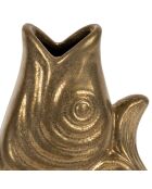 Goldene Seefischvase - 14 x 9 x H.19 cm