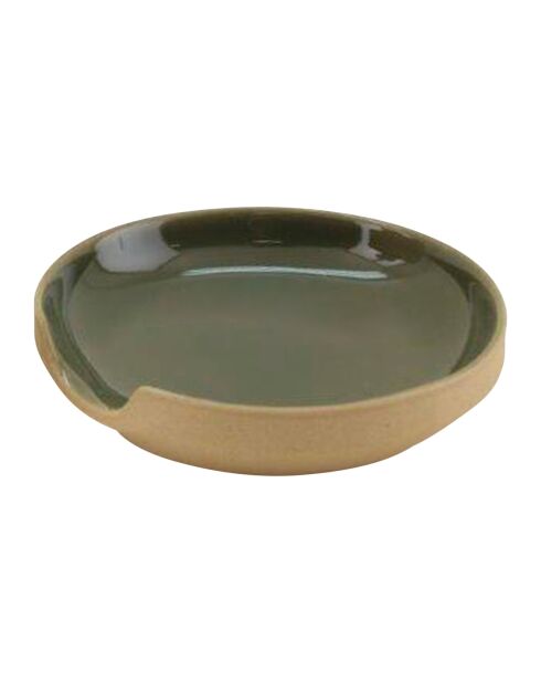 Poggiamestolo in gres porcellanato color kaki Jade - D.12 cm