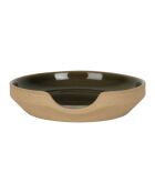 Poggiamestolo in gres porcellanato color kaki Jade - D.12 cm