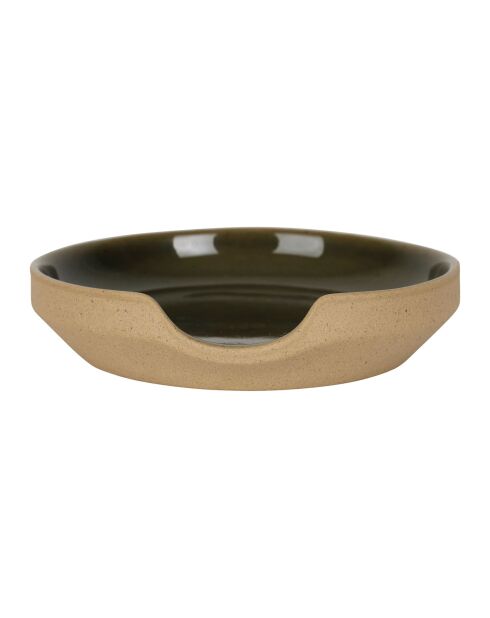 Poggiamestolo in gres porcellanato color kaki Jade - D.12 cm