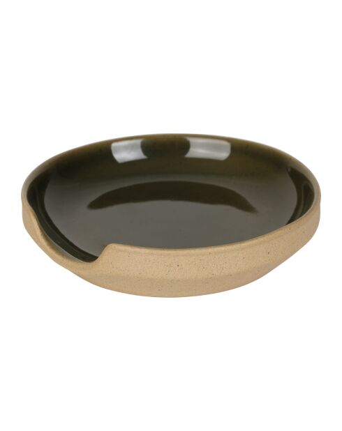 Poggiamestolo in gres porcellanato color kaki Jade - D.12 cm