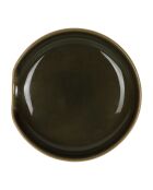 Poggiamestolo in gres porcellanato color kaki Jade - D.12 cm