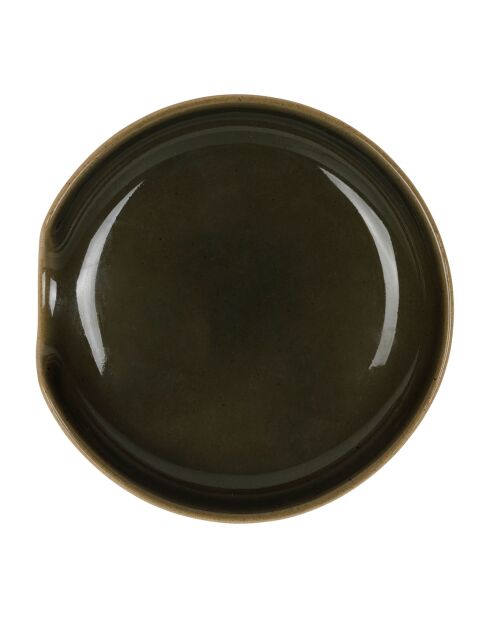Poggiamestolo in gres porcellanato color kaki Jade - D.12 cm