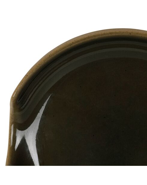 Poggiamestolo in gres porcellanato color kaki Jade - D.12 cm