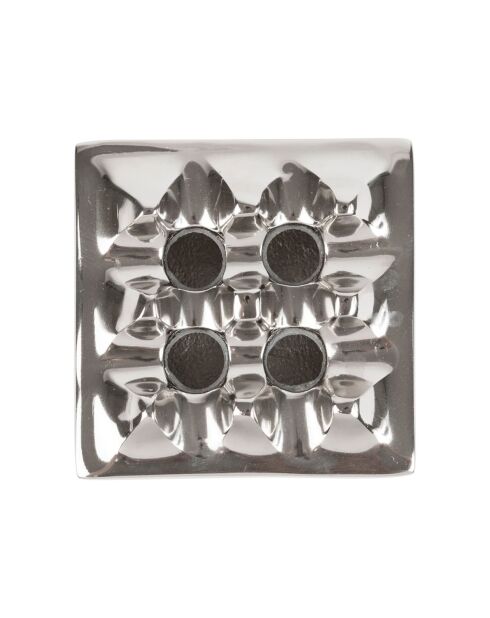 Cendrier Riva gris argenté - 9,5 x 9,5 x H.5,5 cm