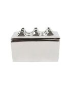 Cendrier Riva gris argenté - 9,5 x 9,5 x H.5,5 cm