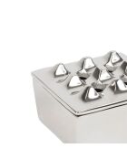 Cendrier Riva gris argenté - 9,5 x 9,5 x H.5,5 cm