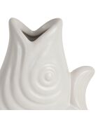 Weiße Seefischvase - 14 x 9 x H.19,5 cm