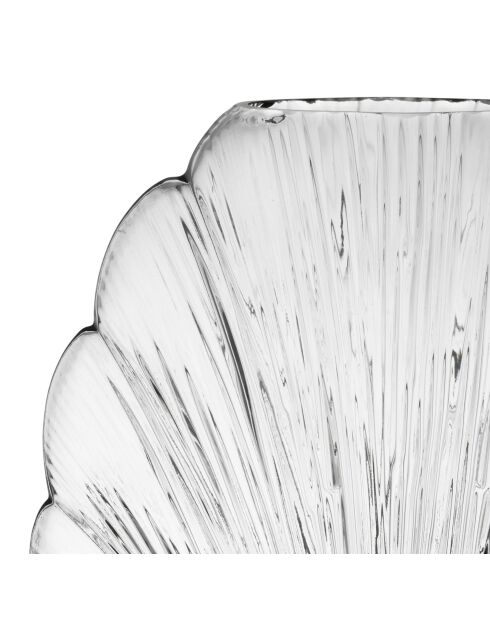 Jarrón Leucie de cristal transparente - 10 x 20 x H.25 cm