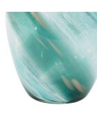 Sablon Vase aus Smaragd und Gold - D.16 x H.32 cm