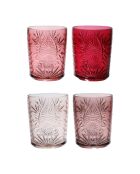 Lot de 4 gobelets en boîte Starla rose - 35cl