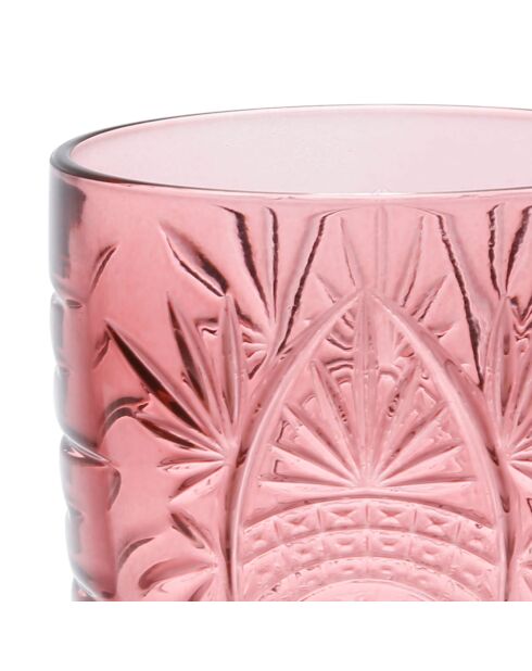 Lot de 4 gobelets en boîte Starla rose - 35cl