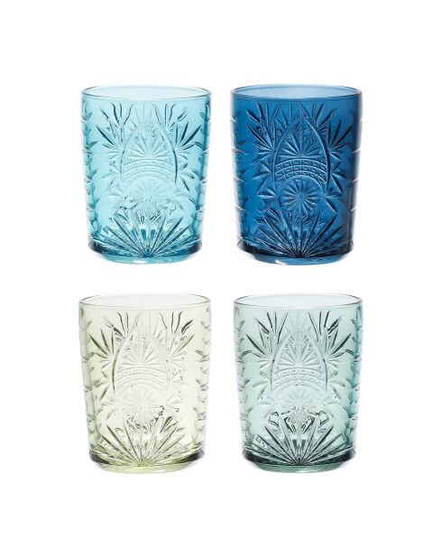 Lot de 4 gobelets en boîte Starla bleu - 35cl