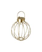 Laterne Tiltio goldfarben mit LED-Dekoration - H.23 cm