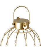 Laterne Tiltio goldfarben mit LED-Dekoration - H.23 cm
