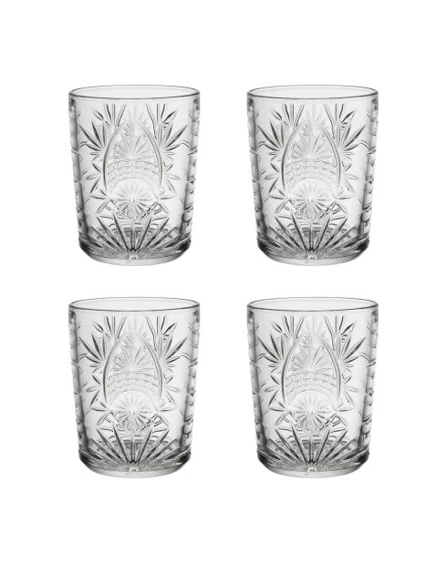 Lot de 4 gobelets en boîte Starla transparent - 35cl