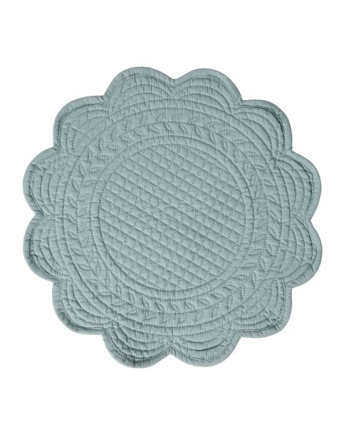 Set de table Boutis vert d'eau - D42 cm