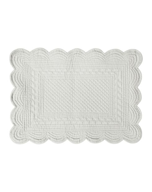 Set de table Rectangulaire Boutis Gris Perle - 48 cm