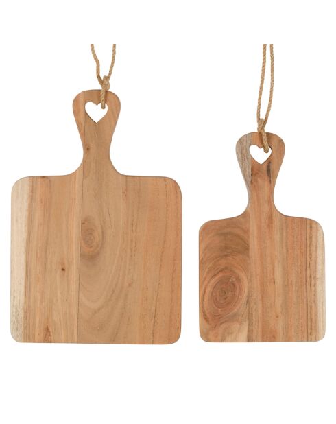Set di 2 pannelli decorativi Dalbert naturali - L.30/25 cm