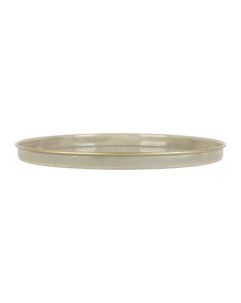 Rundes Tablett in Arabise-Grau/Gold - D.36 cm
