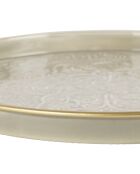 Rundes Tablett in Arabise-Grau/Gold - D.36 cm